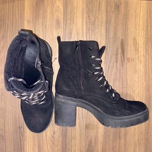 Lace Up Heel Boots